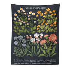 Load image into Gallery viewer, Flower Plant Tapestry Wall Hanging Botanical Art Wall Tapestries Living Room Bedroom Home Decoration Tapestry
