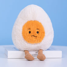 Load image into Gallery viewer, Fluffy Super Soft Boiled Egg Plush Cuddly Plushies Doll Stuffed Food Long Plush Different Emotions Baby Appease toys Kids
