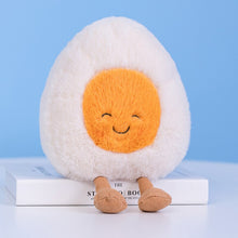 Load image into Gallery viewer, Fluffy Super Soft Boiled Egg Plush Cuddly Plushies Doll Stuffed Food Long Plush Different Emotions Baby Appease toys Kids
