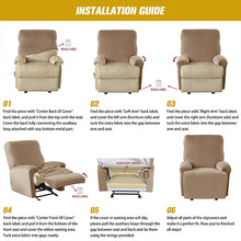 Load image into Gallery viewer, Velvet Plush Recliner Cover Split Design Stretch Lazy Boy Chair Cover Lounger Single Seater Couch Sofa Slipcover Armchair Covers
