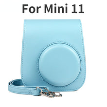 Load image into Gallery viewer, For Fujifilm Polaroid Film Camera Bag with Shoulder Strap for Instax Mini 11 Camera Case PU Leather Soft Silicone Cover Bag
