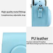 Load image into Gallery viewer, For Fujifilm Polaroid Film Camera Bag with Shoulder Strap for Instax Mini 11 Camera Case PU Leather Soft Silicone Cover Bag
