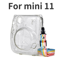 Load image into Gallery viewer, For Fujifilm Polaroid Film Camera Bag with Shoulder Strap for Instax Mini 11 Camera Case PU Leather Soft Silicone Cover Bag
