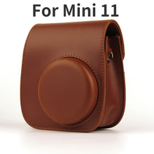 Load image into Gallery viewer, For Fujifilm Polaroid Film Camera Bag with Shoulder Strap for Instax Mini 11 Camera Case PU Leather Soft Silicone Cover Bag
