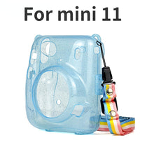 Load image into Gallery viewer, For Fujifilm Polaroid Film Camera Bag with Shoulder Strap for Instax Mini 11 Camera Case PU Leather Soft Silicone Cover Bag
