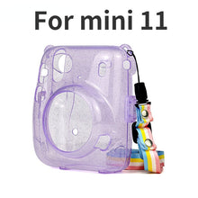 Load image into Gallery viewer, For Fujifilm Polaroid Film Camera Bag with Shoulder Strap for Instax Mini 11 Camera Case PU Leather Soft Silicone Cover Bag
