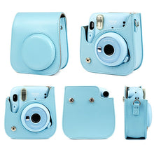 Load image into Gallery viewer, For Fujifilm Polaroid Film Camera Bag with Shoulder Strap for Instax Mini 11 Camera Case PU Leather Soft Silicone Cover Bag

