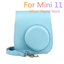 Load image into Gallery viewer, For Instax Mini 11 Camera Case PU Leather Soft Silicone Cover Bag for Fujifilm Polaroid Film Camera Bag with Shoulder Strap

