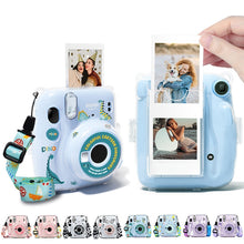 Load image into Gallery viewer, For Polaroid Instax Mini11 Crystal Transparent Protective Case Photo Storage Bag Shell Crystal Shell Strap Rope Sticker
