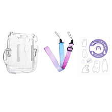 Load image into Gallery viewer, For Polaroid Instax Mini11 Crystal Transparent Protective Case Photo Storage Bag Shell Crystal Shell Strap Rope Sticker
