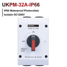 Load image into Gallery viewer, Photovoltaic DC Isolator Switch IP66 Waterproof PV Switch Outdoor PV isolator for 1000V/1200V Solar System Isolation
