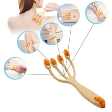 Load image into Gallery viewer, Four Wheel Ball Point Rolling Manual Massage for Waist, Back, Neck and Leg Head Massage for Beauty and Slimming Spa Salon
