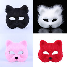 Load image into Gallery viewer, Fox Shape Half Face Eye Mask Christmas Carnival Party Cosplay Mask Halloween Costume Props 5 Colors Male Female Half Face Toy
