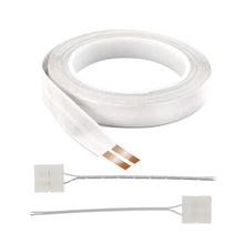 Load image into Gallery viewer, 23 AWG Electric Flat Cable 2 Connector 10M 2 Conductor Copper Wire Audio LED Adhesive Backing Cable Power Extension Cord
