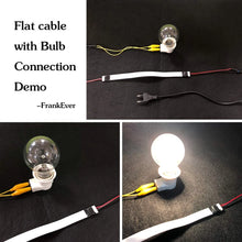 Load image into Gallery viewer, 23 AWG Electric Flat Cable 2 Connector 10M 2 Conductor Copper Wire Audio LED Adhesive Backing Cable Power Extension Cord
