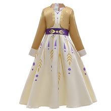 Load image into Gallery viewer, Princess Girls Dress Anna Cosplay Costume Snow Queen Elsa 2 Dresses Anna Dress for Birthday Halloween Cosplay Costume
