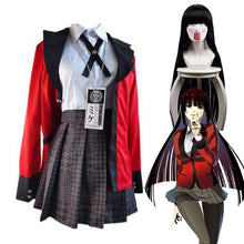 Load image into Gallery viewer, Full Set Kakegurui Jabami Yumeko Costume Anime Compulsive Gambler Yomozuki Runa Cosplay Red Japan School Girls Uniform
