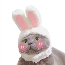 Load image into Gallery viewer, Funny Cosplay Costume Pet Dog Cat Hats Warm Kitten Rabbit Wig Cap Party Halloween Christmas Cos Accessories Photo Props Headwear
