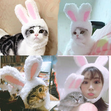 Load image into Gallery viewer, Funny Cosplay Costume Pet Dog Cat Hats Warm Kitten Rabbit Wig Cap Party Halloween Christmas Cos Accessories Photo Props Headwear
