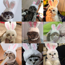 Load image into Gallery viewer, Funny Cosplay Costume Pet Dog Cat Hats Warm Kitten Rabbit Wig Cap Party Halloween Christmas Cos Accessories Photo Props Headwear
