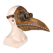 Load image into Gallery viewer, Funny Latex Steampunk Plague Doctor Bird Mask Cosplay Long Nose Halloween Masquerade Costume Props
