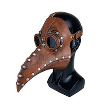 Load image into Gallery viewer, Funny Latex Steampunk Plague Doctor Bird Mask Cosplay Long Nose Halloween Masquerade Costume Props
