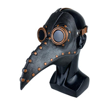 Load image into Gallery viewer, Funny Latex Steampunk Plague Doctor Bird Mask Cosplay Long Nose Halloween Masquerade Costume Props
