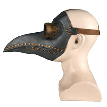 Load image into Gallery viewer, Funny Latex Steampunk Plague Doctor Bird Mask Cosplay Long Nose Halloween Masquerade Costume Props
