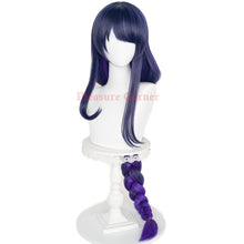 Load image into Gallery viewer, Game Anime Genshin Impact Raiden Shogun Cosplay Wig Pre Styled 110cm Long Heat Resistant Synthetic Purple Mixed Color Baal Wigs
