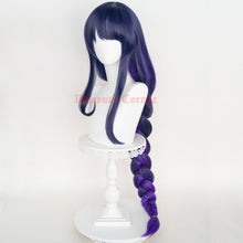 Load image into Gallery viewer, Game Anime Genshin Impact Raiden Shogun Cosplay Wig Pre Styled 110cm Long Heat Resistant Synthetic Purple Mixed Color Baal Wigs

