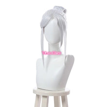 Load image into Gallery viewer, Game Valorant Viper Short Straight Black Cosplay Wig Jett Silvery White Wig Heat Resistant Synthetic Hair Wigs + a wig cap
