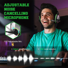 Load image into Gallery viewer, E1000 Gaming Headset 7.1 Surround Sound Wired Headset Gamer PC For PS4 with RGB Light Noise Cancelling Mic Gaming Headphone
