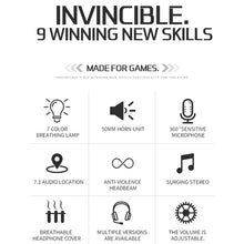 Load image into Gallery viewer, 7.1 Virtual 3.5mm Wired Headset RGB Light Game Headphones Noise Cancelling with Microphone for Laptop PS4 Gamer
