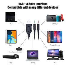 Load image into Gallery viewer, 7.1 Surround Sound USB 3.5mm Wired RGB Light Game Headphones with Microphone for Tablet PC Xbox One 360
