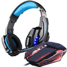 Load image into Gallery viewer, Gaming Headset and Gaming Mouse 4000 DPI Adjustable Stereo Gamer Earphone Headphones + Gamer Mice LED Light Optical USB Wired
