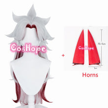 Load image into Gallery viewer, Genshin Impact Arataki Itto Cosplay Wig 80cm Silver Red Wig Cosplay Anime Cosplay Wig Heat Resistant Synthetic Wigs Halloween
