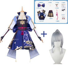 Load image into Gallery viewer, Genshin Impact Ayaka Kamisato Cosplay Anime Game Costume Women Party Halloween Costumes Wig Fan Dress Outfit Ayaka Kamisato XXL
