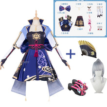 Load image into Gallery viewer, Genshin Impact Ayaka Kamisato Cosplay Anime Game Costume Women Party Halloween Costumes Wig Fan Dress Outfit Ayaka Kamisato XXL
