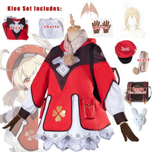 Load image into Gallery viewer, Genshin Impact Cosplay Klee Cosplay Costume Backpack Wigs Shoes Loli Party Outfit Uniform Christmas Halloween Costume Carnival
