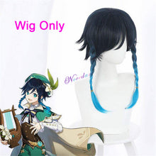 Load image into Gallery viewer, Genshin Impact Cosplay Venti Costume Halloween Anime Game Genshin Impact Venti Cosplay Wig Shoes Harp Prop Outfit
