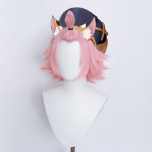Load image into Gallery viewer, Genshin Impact Diona Cosplay Wig Short Pink Heat Resistant Synthetic Hair Carnival Halloween Party Free Wig Cap Props
