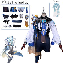 Load image into Gallery viewer, Genshin Impact Eula Lawrence Cosplay Costume Halloween Carnival Wave Flower Knight Funny Costume Glove Jewelry Anime Cosplay Wig
