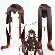 Load image into Gallery viewer, Genshin Impact Hutao Cosplay Wig Anime Game Hu Tao Chinese Style Costume Props Halloween Hat Accessories  Mascot Christmas Gift
