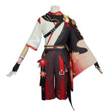 Load image into Gallery viewer, Genshin Impact Kaedehara Kazuha Cosplay Costume Halloween Carnival Samurai Costume  Wig Red Glasses
