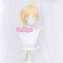 Load image into Gallery viewer, Genshin Impact Traveler Cosplay Aether Lumine Blond Wig Cosplay Anime Cosplay Wigs Heat Resistant Synthetic Wigs Halloween
