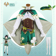 Load image into Gallery viewer, Genshin Impact Venti Cosplay Costume Uniform Wig shoes Cosplay Anime Chinese Style Halloween Costumes For Women Game Wendi Windy
