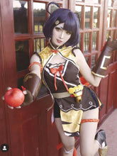 Load image into Gallery viewer, Genshin Impact Xiangling Cosplay Costume Head Chef Outfit Halloween Party Xiang Ling Cosplay Wig Shoes Bear Anime Sexy Dress
