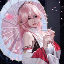 Load image into Gallery viewer, Women's Genshin Impact Yae Miko Guuji Yae Cosplay Costume Deguisement Wig Dress Party Outfit Halloween Costumes
