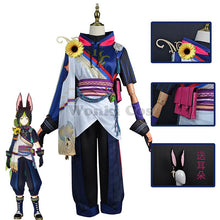 Load image into Gallery viewer, Genshin Tighnari Cosplay Costume Wig Heat Resistant Synthetic Hair Genshin Impact Cosplay Tighnari Costumes with Ears
