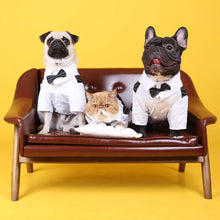 Load image into Gallery viewer, Gentleman Dog Clothes Wedding Suit Formal Shirt For Small Dogs Bowtie Tuxedo Pet Outfit Halloween Christmas Costume For Cats
